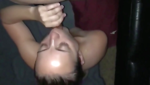 Amateur brunette with a big ass and big tits gets fucked