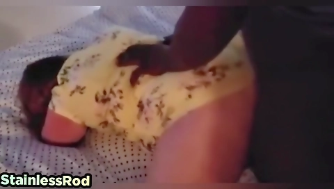 Busty interracial blowjob in a homemade big ass clip