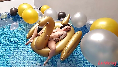 Horny brunette with natural tits gets her pussy fucked