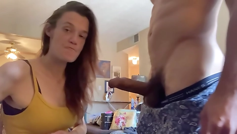 Amature interracial video with a slutty milf and a huge dick