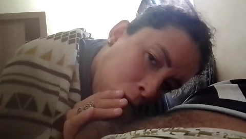 Ebony pornstar with hairy pussy gets fucked in the mouth