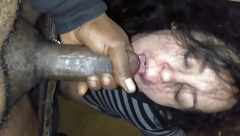 Brunette pornstar fucks in her mouth and on her back