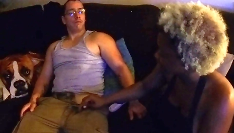 Amateur ebony milf 18+ getting a facial on her face