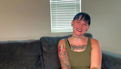 This pornstar is a tattooed brunette who loves fucking