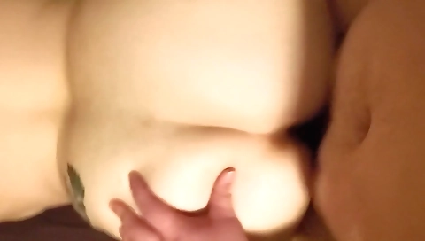 Big butt brunette is having an interracial blowjob vid