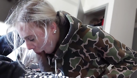 Blonde with a big ass and big tits enjoys a hard dick