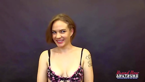 Blonde teen with blue eyes is getting her deepthroat sexed