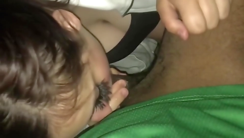 Blonde with a big ass sucking and riding a black dick